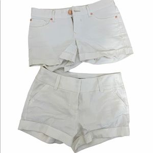 Express white shorts 2 pair